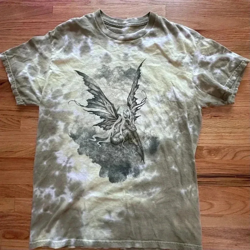 VINTAGE x Y2K 90s Rare Fairies Hot Topic Sprite Tee Shirt M - Picture 2 of 5